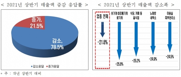 한국경제연구원 '2021년 상반기 골목상권 현황 및 하반기 전망' 조사 (사진 뉴스1)