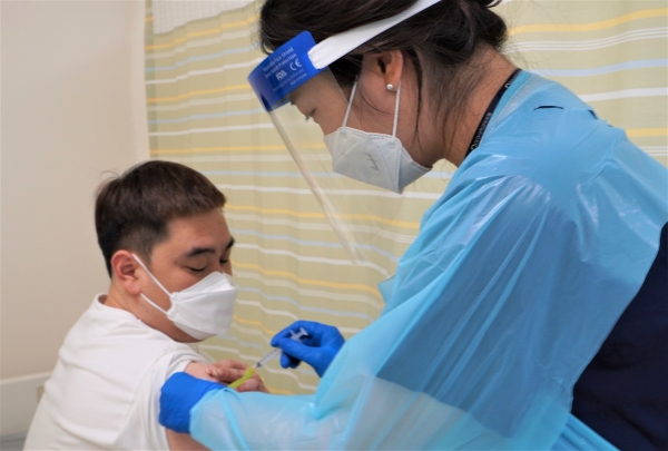30일 부산 동아대학교병원에서 GBP510 임상3상을 위한 피험자 투여가 진행되고 있다. (제공 SK바이오사이언스)