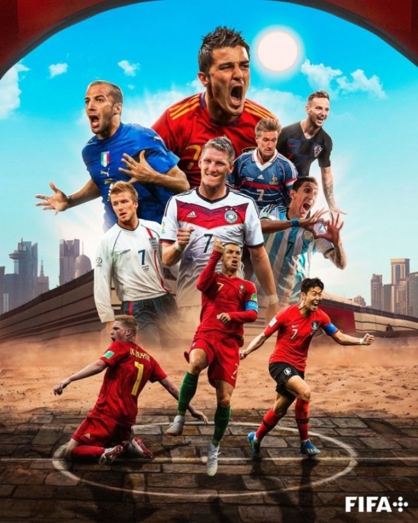 국제축구연맹(FIFA)이 조명한 월드컵 '7번' (FIFA 페이스북 캡처)