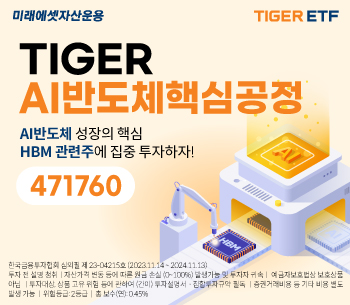 미래에셋자산운용은 21일 한국거래소에 ‘TIGER AI반도체핵심공정 ETF’와 'TIGER 24-12 금융채(AA-이상) ETF' 2종을 신규 상장한다.